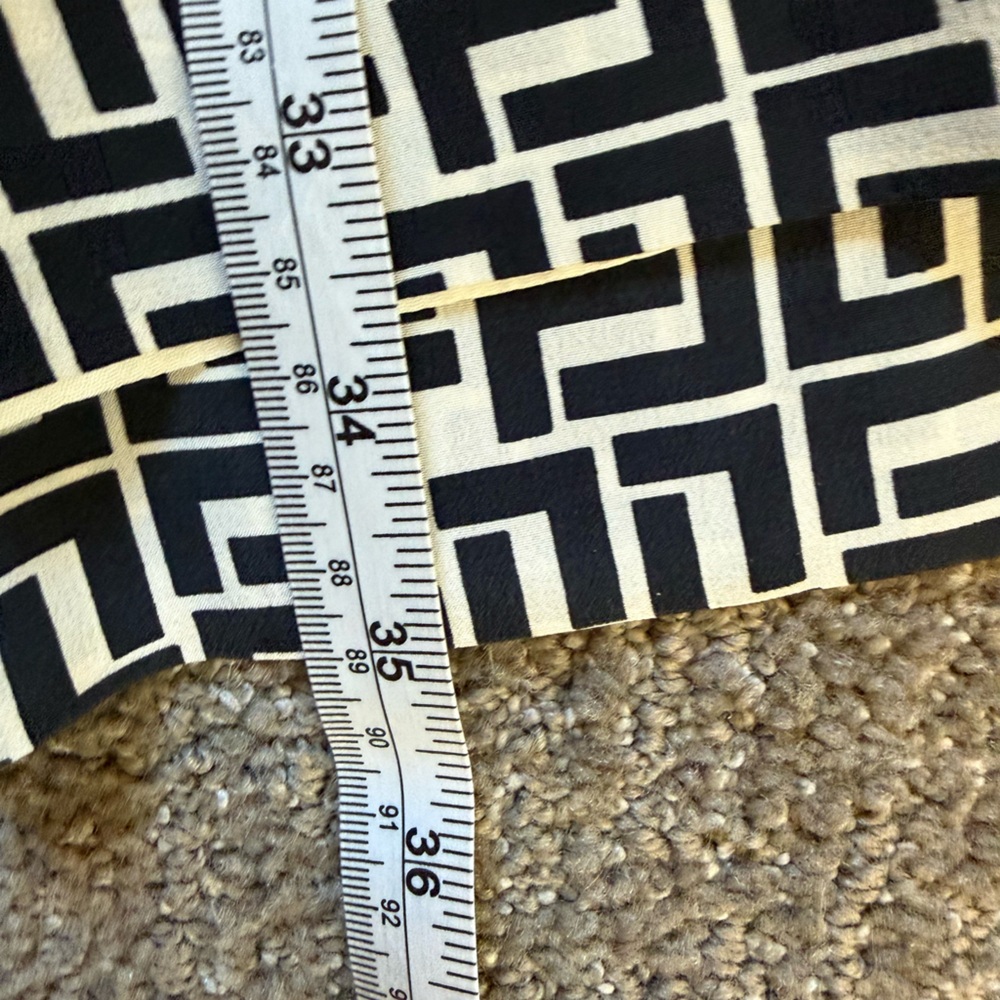 Shoshana Geometric Tie-Neck Silk Dress Size 4 - Picture 5 of 7